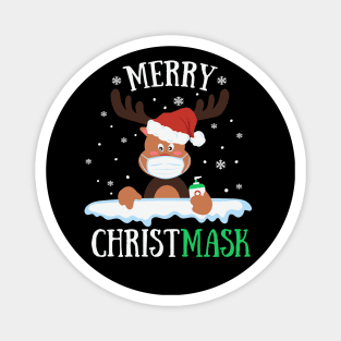 Merry Christmask Reindeer Hand Sanitizer Christmas Gift Magnet